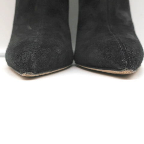 Paris Texas Mama Daily Boots Charcoal Stretch Suede Size 40 Pointed Toe