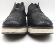 Rag & Bone Meli Flatform Brogues Black Perforated Leather Size 40
