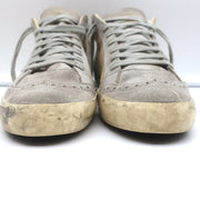 Golden Goose Mid Star Sneakers Off-White Leather & Purple Suede Size 37