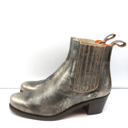 Penelope Chilvers Chelsea Boots Salva Antique Gold Metallic Leather Size 41