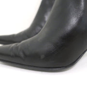 Stuart Weitzman Bonjour Knee High Boots Black Leather Size 6 Pointed Toe Heel