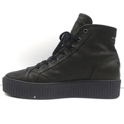 MM6 Maison Margiela High Top Platform Creeper Sneakers Black Leather Size 41