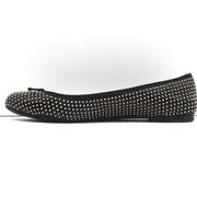 Saint Laurent Dance Ballet Flats Black Studded Leather Size 37.5