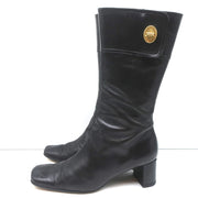 Coach Onnette Turn Lock Boots Black Leather Size 6