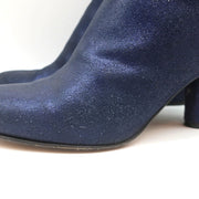 Maison Margiela Ankle Boots Navy Metallic Suede Size 38