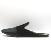 Rag & Bone Flat Mules Sabine Black Suede & Leather Size 41