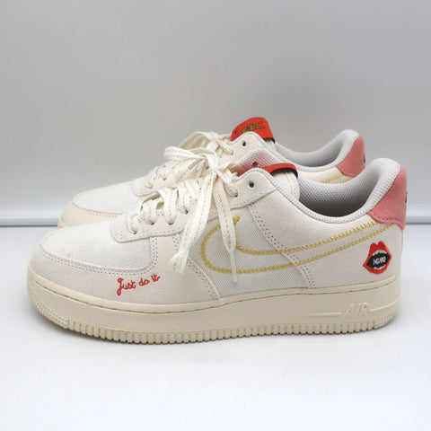 Nike Air Force 1 '07 Low Peace Rock N Roll Sneakers White Size 9 DQ7656-100