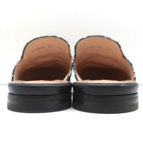 Gucci Princetown Horsebit Loafer Mules Black Lace Size 39