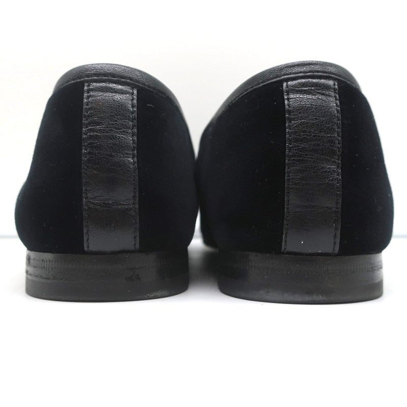 Gucci Jordaan Horsebit Loafers Black Velvet Size 37.5
