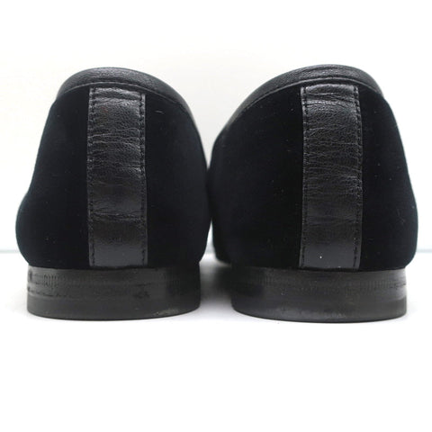 Gucci Jordaan Horsebit Loafers Black Velvet Size 37.5