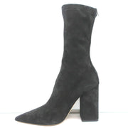 Paris Texas Mama Daily Boots Charcoal Stretch Suede Size 40 Pointed Toe
