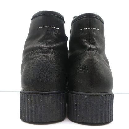 MM6 Maison Margiela High Top Platform Creeper Sneakers Black Leather Size 41