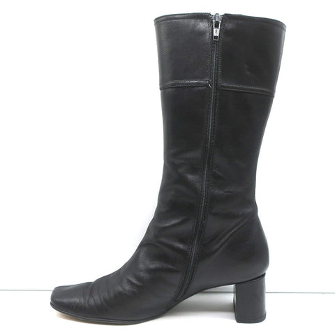Coach Onnette Turn Lock Boots Black Leather Size 6