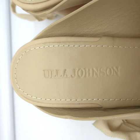 Ulla Johnson Ankle Wrap Sandals Kharis Nude Leather Size 40 Open Toe Heels NEW