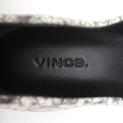 Vince Loafers Paz Gray/Cream Snake-Print Leather Size 7 Slip-On Flats