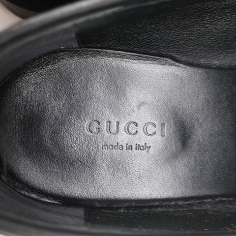 Gucci Jordaan Horsebit Loafers Black Velvet Size 37.5