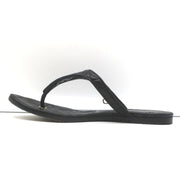 Christian Dior Cannage Thong Sandals Black Leather Size 35.5 Flat Slides