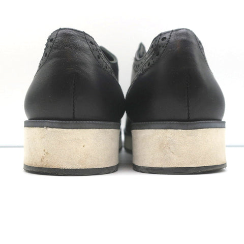 Rag & Bone Meli Flatform Brogues Black Perforated Leather Size 40