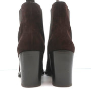 Gianvito Rossi Romney Chelsea Boots Dark Brown Suede Size 38.5 Pointed Toe