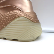 Stella McCartney Eclypse Sneakers Rose Gold Metallic Faux Leather Size 38 NEW