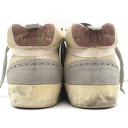 Golden Goose Mid Star Sneakers Off-White Leather & Purple Suede Size 37