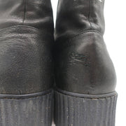 MM6 Maison Margiela High Top Platform Creeper Sneakers Black Leather Size 41