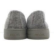 Prada Sport Slip-On Sneakers Gray Wool Felt Size 37.5