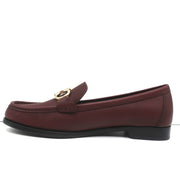 Salvatore Ferragamo Rolo Gancini Loafers Burgundy Leather Size 7.5C NEW