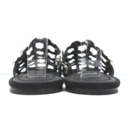 Alexander Wang Amelia Mules Black Studded Suede Size 37 Caged Sandals