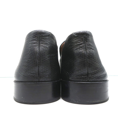 NewbarK Melanie Loafers Black Embossed Leather Size 7.5 Slip-On Flats