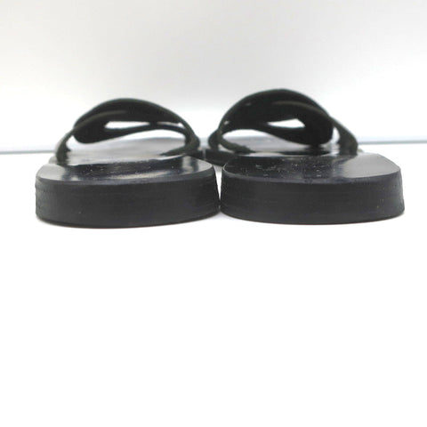 Ancient Greek Sandals Desmos Slides Black Leather Size 38
