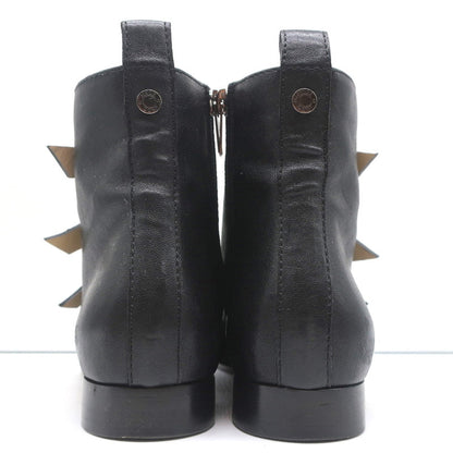 Jimmy Choo Ankle Boots Marlin Cream Snake Print & Black Leather Size 37