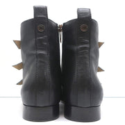 Jimmy Choo Ankle Boots Marlin Cream Snake Print & Black Leather Size 37