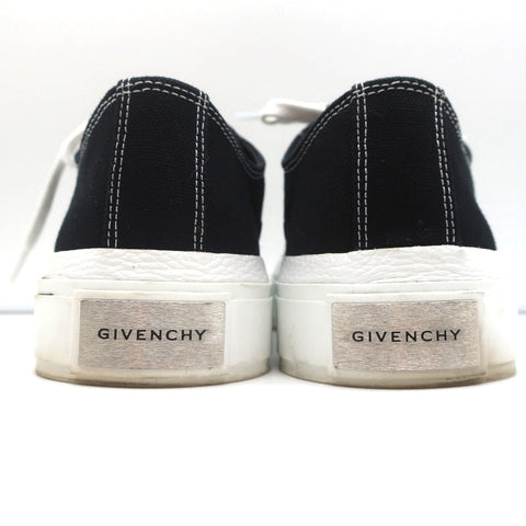 Givenchy City Low Top Sneakers Black Canvas Size 38.5