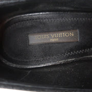 Louis Vuitton Ball Whip Crisscross Pumps Black Leather Size 35.5 Open Toe Heels