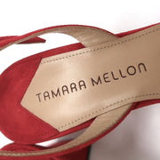 Tamara Mellon Liaison 55 Slingback Pumps Red Suede Size 36.5 NEW