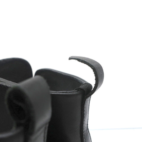 Maje Buckled Ankle Boots Black Studded Leather Size 37 Biker Boots