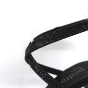 Pedro Garcia Ankle Strap Sandals Clara Black Crystal-Embellished Satin Size 37