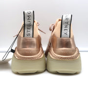 Stella McCartney Eclypse Sneakers Rose Gold Metallic Faux Leather Size 38 NEW