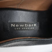 NewbarK Melanie Loafers Black Embossed Leather Size 7.5 Slip-On Flats