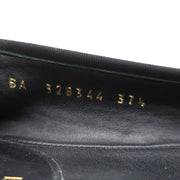 Saint Laurent Dance Ballet Flats Black Studded Leather Size 37.5
