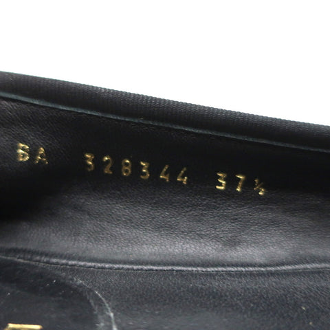 Saint Laurent Dance Ballet Flats Black Studded Leather Size 37.5