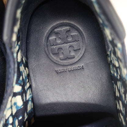 Tory Burch Platform Espadrille Sneakers Navy Canvas Size 5