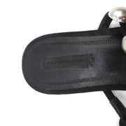 Alexander Wang Amelia Mules Black Studded Suede Size 37 Caged Sandals