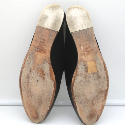 Rag & Bone Flat Mules Sabine Black Suede & Leather Size 41
