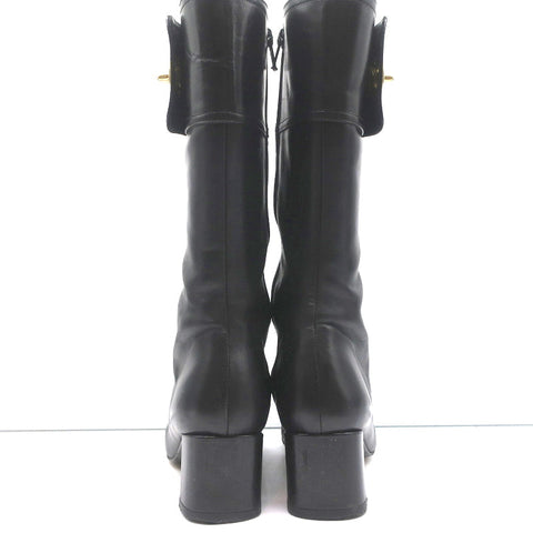 Coach Onnette Turn Lock Boots Black Leather Size 6
