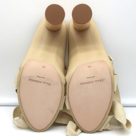Ulla Johnson Ankle Wrap Sandals Kharis Nude Leather Size 40 Open Toe Heels NEW