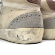 Golden Goose Mid Star Sneakers Off-White Leather & Purple Suede Size 37