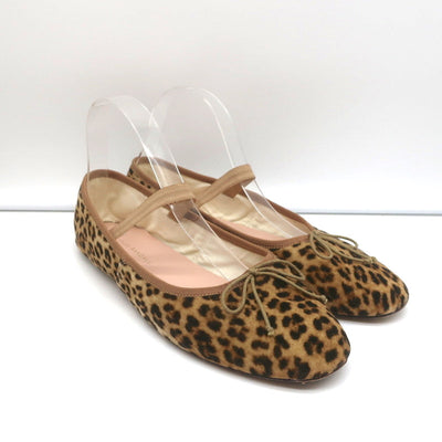 Loeffler Randall Leonie Soft Ballet Flats Leopard Print Velvet Size 9