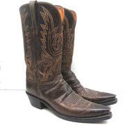 1883 by Lucchese Savannah Cowboy Boots Dark Brown Leather Size 11